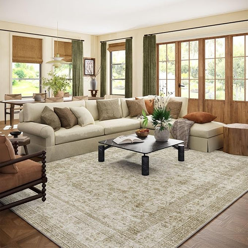 10x14 Area Rug Washable Rugs: Large Living Room Rug Stain Resistant Non Slip by palohom