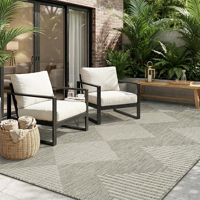 MontVoo-Outdoor Rug Carpet Patio Rug 5x7 ft Polypropylene Indoor Outdoor Rugs by MontVoo