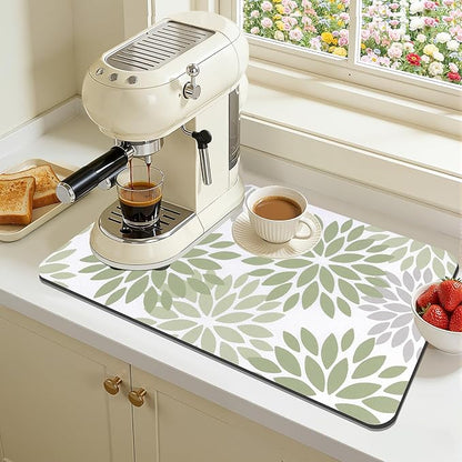Findosom Floral Dish Drying Mat, Cuttable Drying Mat - Image 8
