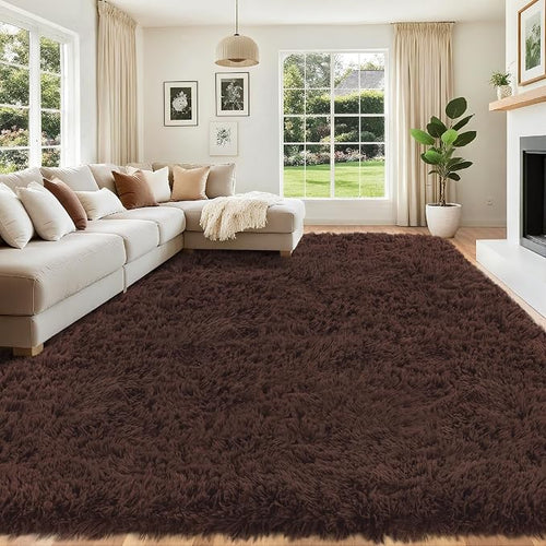 8x10 Area Rug for Living Room: Ultra Soft Fluffy Rug Modern Large Thicked Shag by Oriannal