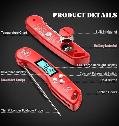 DOQAUS Digital Meat Thermometer, Instant Read Food Thermometer - Image 9