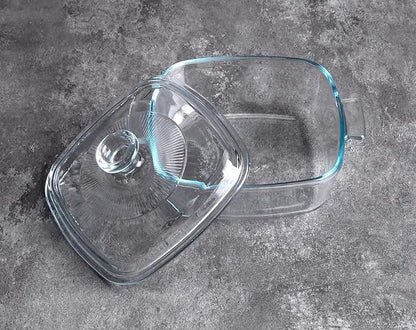 Clear Square Glass Casserole - Image 5