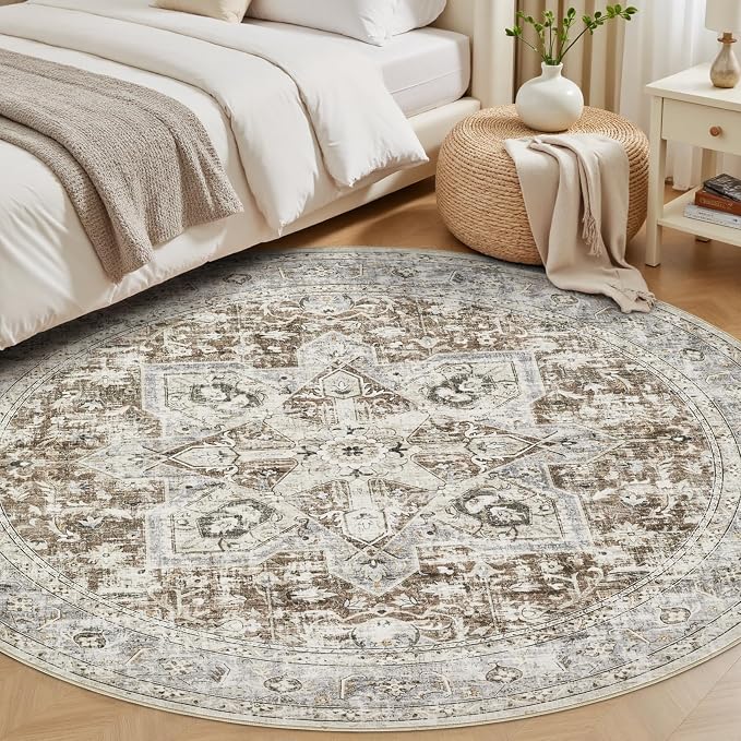 Tortania 8' Round Area Rug Living Room Rugs - Image 2
