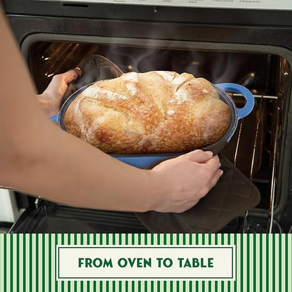 Enameled Cast Iron Bread Oven 2 Qt, Non-Stick Single Loaf Cast Iron Bread Pan - Image 6