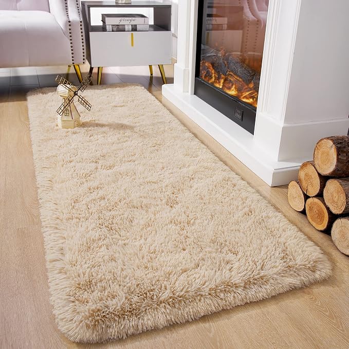 Chicrug Soft Runner Rug for Bedroom Living Room Plush Fluffy Rug 2x10 Feet - Image 2