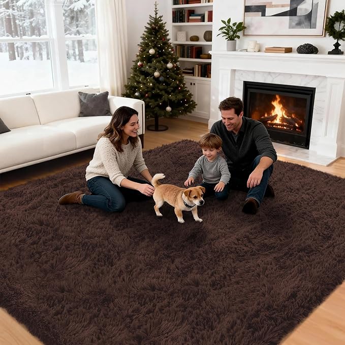 8x10 Area Rug for Living Room: Ultra Soft Fluffy Rug Modern Large Thicked Shag - Image 4