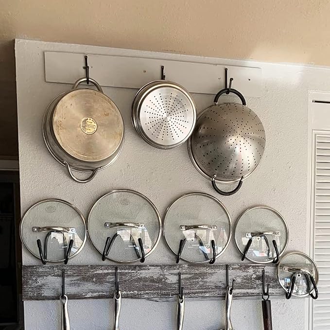 Pmsanzay Cabinet Door Pan Lid Organizer, Wall Mount Pot Lid Rack - Image 5