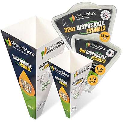 ValvoMax Disposable Funnels, Automotive Fluids, and Household Liquids by ValvoMax