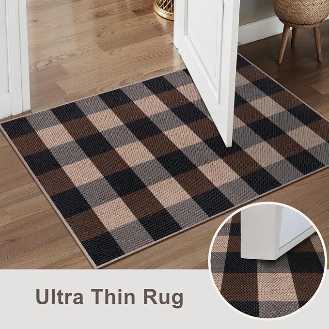 Tangsoo Checkered Easy Jute Rug 5x7 Large Washable Area Rug - Image 5