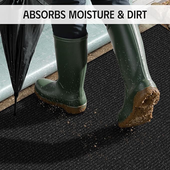 Large Commercial Floor Mat, All-Season Non-Slip Entry Mat, Absorbent & Stain - Image 4