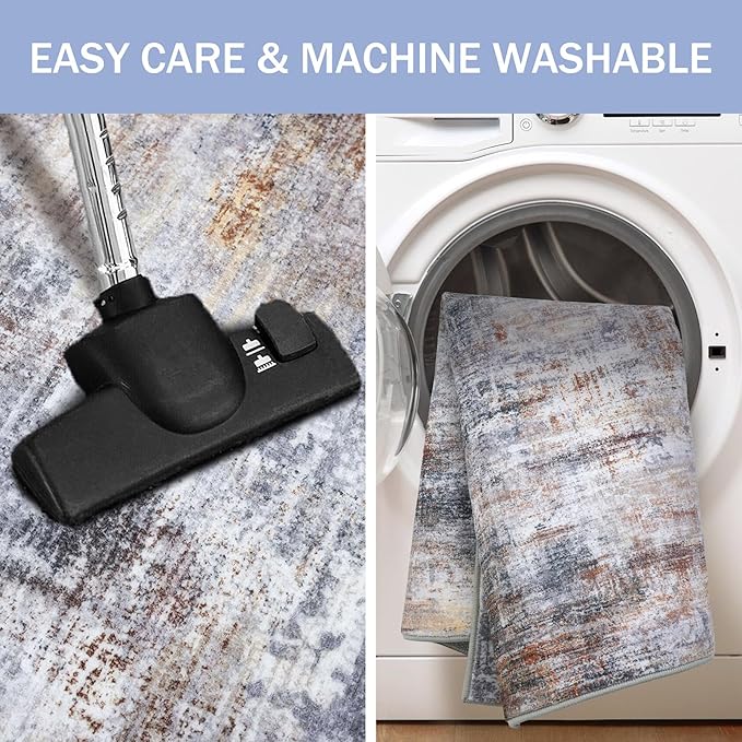 IOHOUZE Abstract Runner Rug 3x14 Ft Washable Runners - Image 3