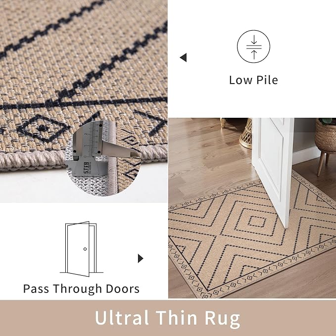 Tangsoo Easy Jute Rug 2x6 Washable Runner Rug - Image 3