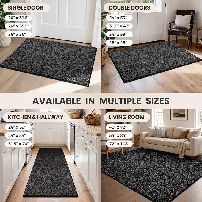 PURRUGS Easy Care Area Rug 4ft x 6ft, Non-Slip Machine Washable Entryway Rug - Image 9