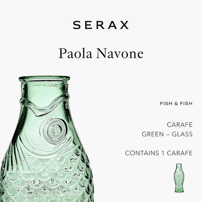 Serax Glass Water Pitcher | Fish & Fish glassware by Paola Navone | Wine Carafe - Image 3