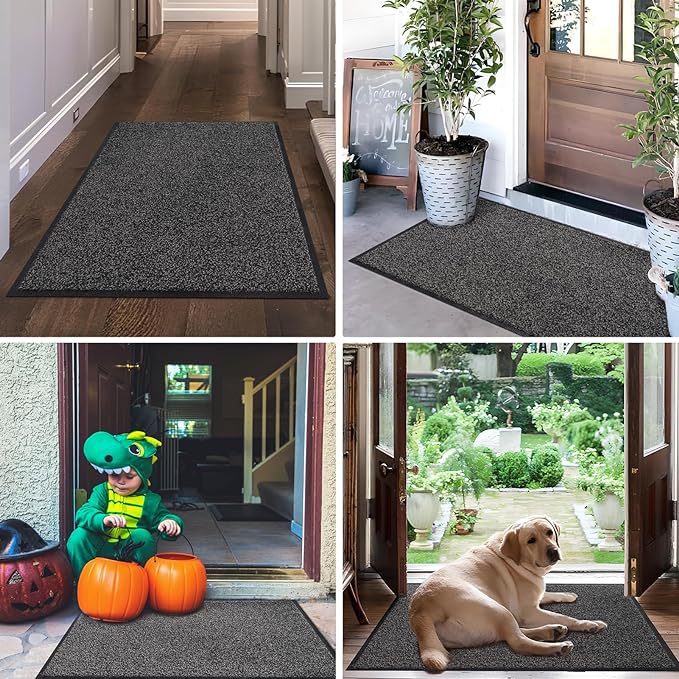 Mibao Front Door Mat Indoor Entrance, Dirt Trapper Welcome Mat - Image 8