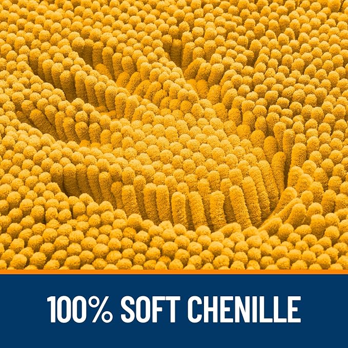 OLANLY Toilet Rugs U-Shaped 24x24, Extra Soft Absorbent Chenille Contour - Image 3