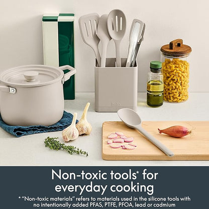 bella 6-Piece Modular Tool Set, Slotted Spoon, Crock - Image 4