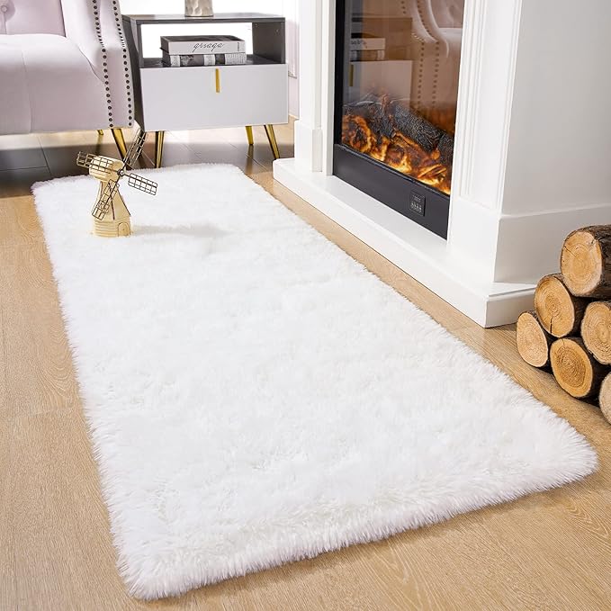 Chicrug Soft Runner Rugs for Bedroom Living Room Plush Fluffy Rug 2x8 Feet - Image 2