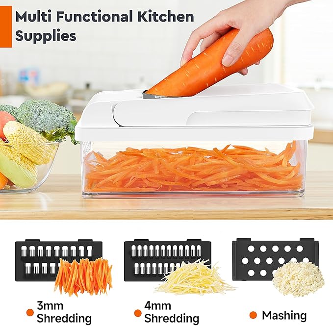 MealHelper 12-in-1 Vegetable Chopper, 7 Blade Veggie Chopper, Practical Food - Image 5