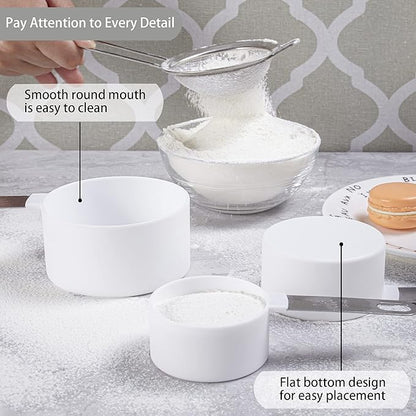 Measuring Cups and Spoons Set of Huygens Kitchen Gadgets 10 Pieces, Stackable - Image 4