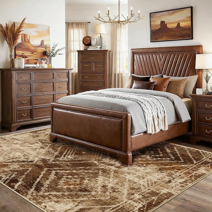 BESTSWEETIE Area Rug 9x12 Rug Machine Washable Non-Slip Low Pile Print Pattern - Image 7