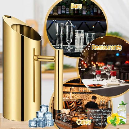 Funnymoom 3 Pack 35 Oz/1.0 L Stainless Steel Water Pitcher Modern Metal Pitcher - Image 5