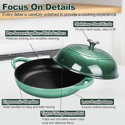 TeamFar Cast Iron Bread Dutch Oven, 6 Qt Enameled Dutch Oven Pot - Image 5