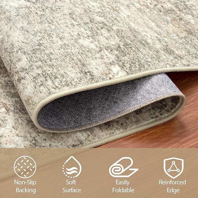 6x9 Area Rugs for Living Room Rug Washable: Abstract Rug for Dining Room - Image 4