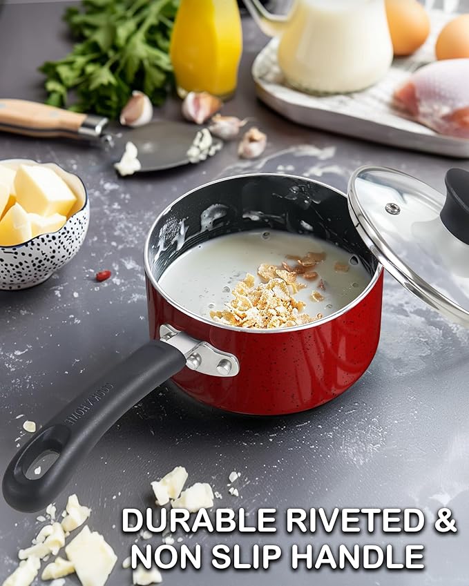Cook N Home Non Stick Sauce Pan, 1 Quart Saucepan - Image 4