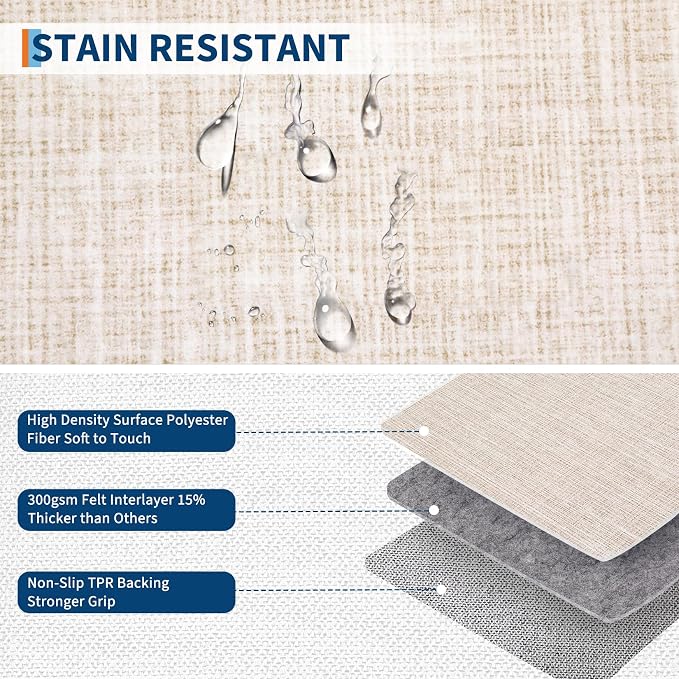 Rug Runners for Hallways 2x8 Washable Kitchen Runner Rug Non Slip Low Pile - Image 9