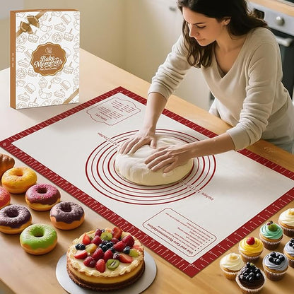 Silicone Baking Pastry Mat, Non Stick Dough Rolling Sheet by MimekitchenKitchenHelper
