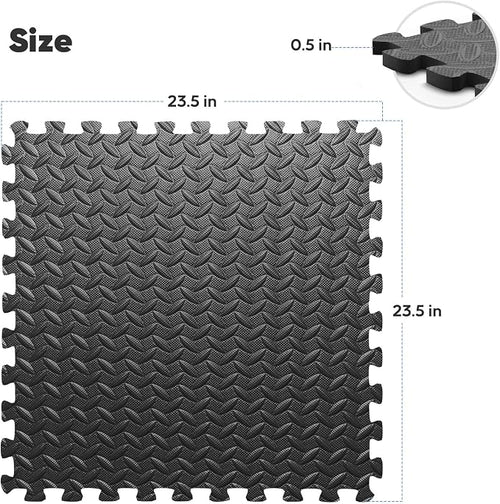 32 Pack Home Gym Mat, Puzzle Exercise Mat, EVA Interlocking Foam Floor Tiles - Image 2