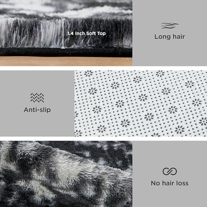 Litanika 9x12 Fluffy Shag Faux Fur Area Rug - Image 6