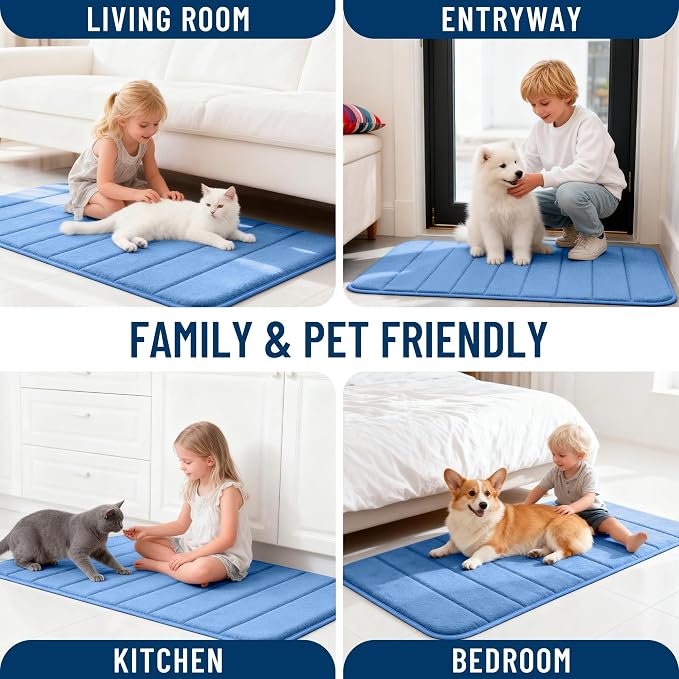 OLANLY Memory Foam Bath Mat 30x20, Super Soft Absorbent Bathroom Rugs, Quick Dry - Image 9