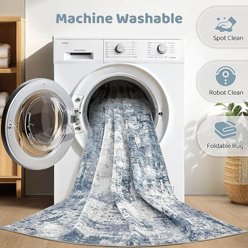 12x15 Area Rug Living Room: Washable Large Abstract Soft Rug Stain Resistant - Image 2