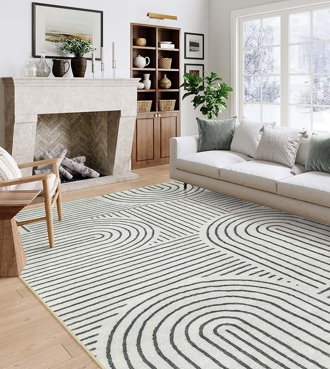 Lahome Abstract 9x12 Area Rugs for Living Room Bedroom, Soft Washable Rugs 9x12 - Image 4