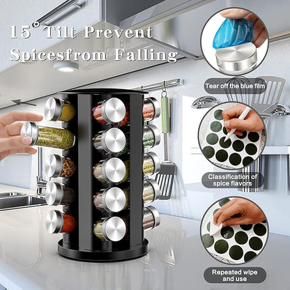 Handisen Rotating Spice Rack Organizer - Image 6