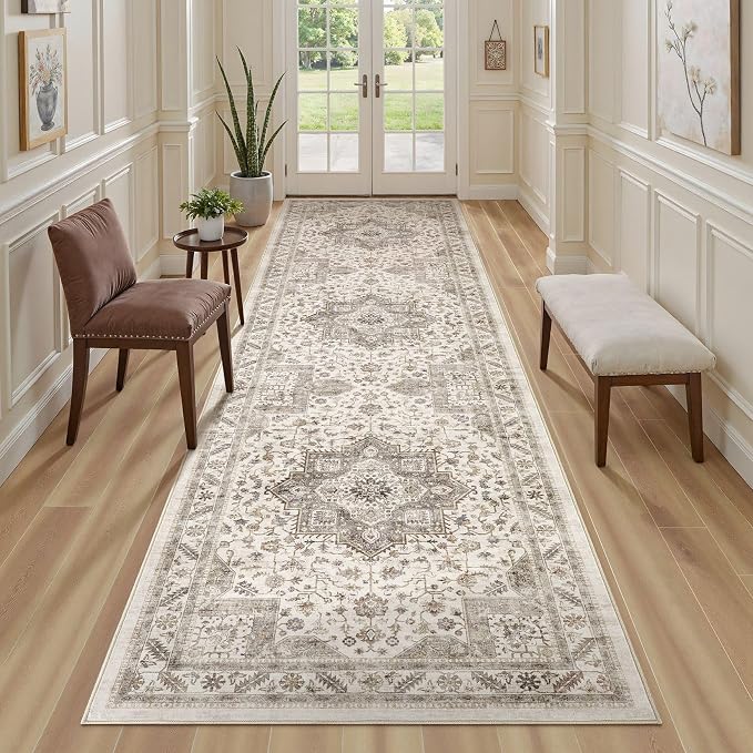 Vintage Hallway Runner Rug 3x12: Large Soft Washable Entryway - Image 5