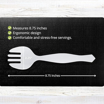 PARTY BARGAINS Disposable White Plastic Serving Forks 8.75 Inch – Heavy Duty - Image 3