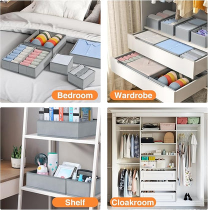DIMJ Drawer Organizer Clothes, 15 Pack Underwear Organizer, Foldable Closet Bins - Image 5