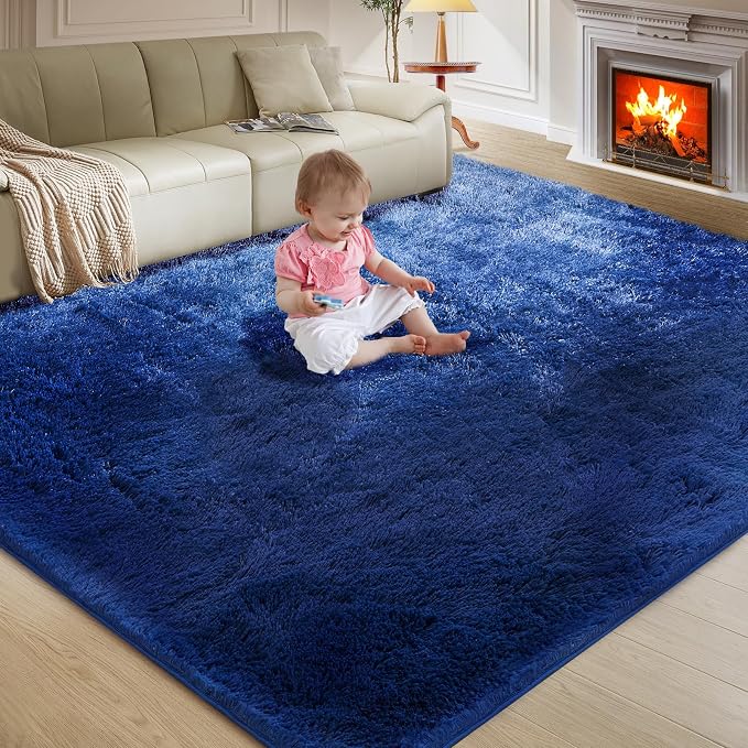 Ultra Soft Rug for Living Room, 6X9 Fluffy Shag Area Rug for Bedroom, Modern - Image 9