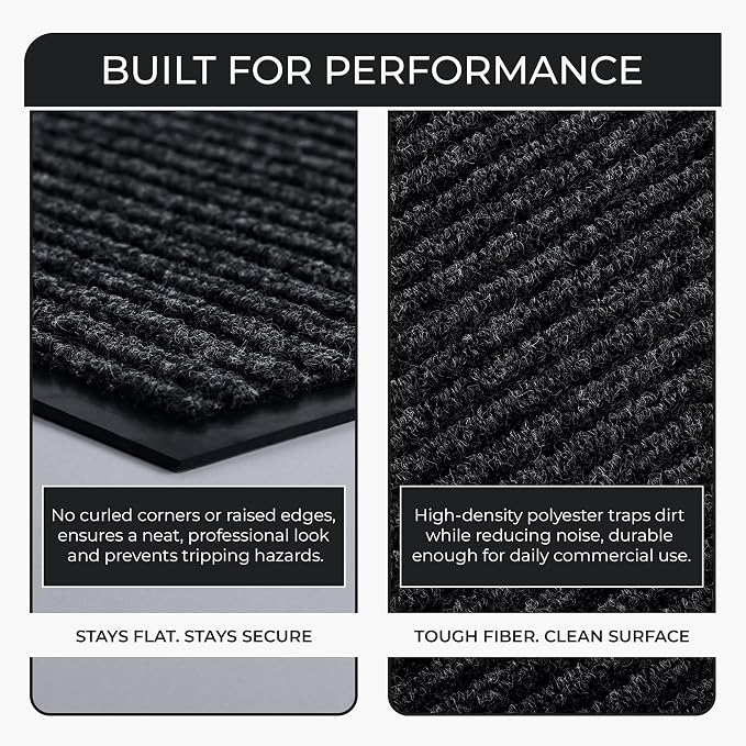 Commercial Door Mat 4'x8' Charcoal, Heavy Duty Industrial Floor Mat - Image 5