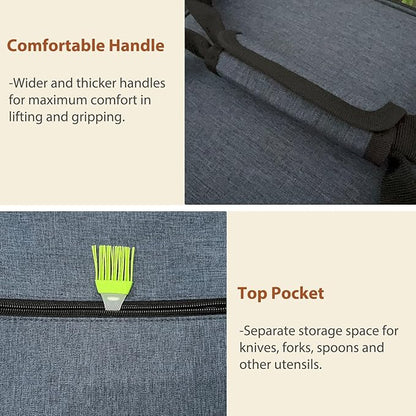 Insulated Casserole Carrier Bag, Expandable Thermal Food Carrier Insulated - Image 4