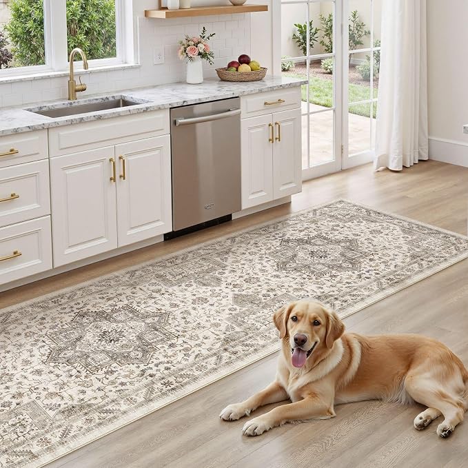 Vintage Hallway Runner Rug 3x12: Large Soft Washable Entryway - Image 9