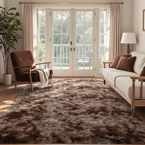 9x12 Ft Extra Large Shag Brown Area Rug by Cuzwlovita