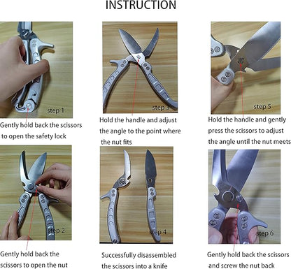 Jasni Heavy Duty Kitchen Shears, Spring Loaded Poultry Shears Stainless Steel - Image 8