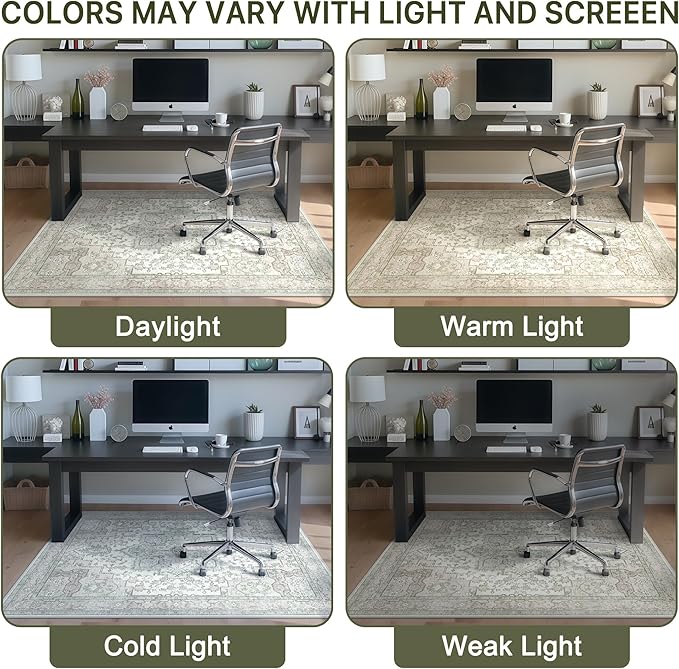 48"x60" Office Chair Mat for Hardwood Tile Floor, Under Desk Carpet Protector - Image 6