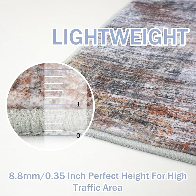 IOHOUZE Abstract Area Rug 4x5 Ft Washable Rugs - Image 5