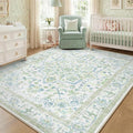 CAPALOCA Machine Washable Rugs Nursery Rug 7x9 Cute Girl Non Slip Low Pile by CAPALOCA