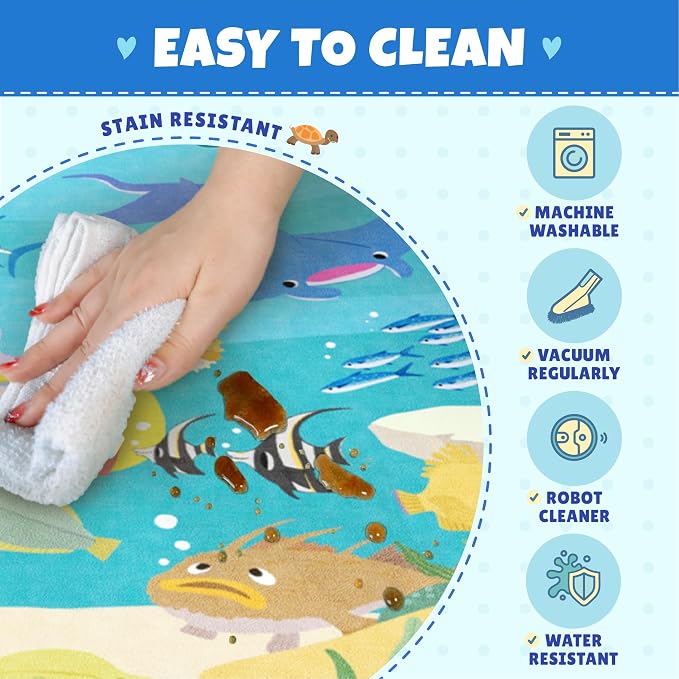 5x7 Ocean Rug for Kids Room – Large Play Mat - Image 5